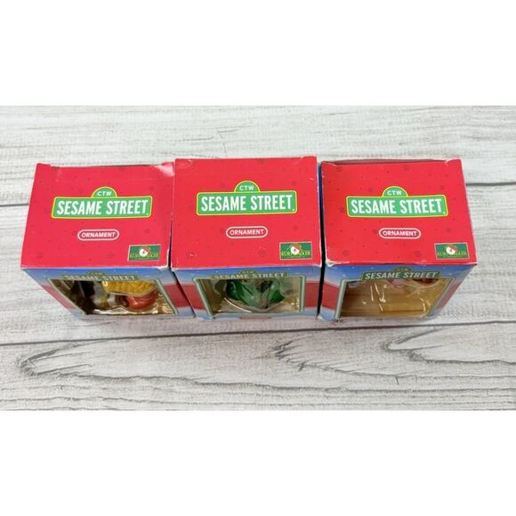 1998 Kurt Adler Sesame Street Christmas Ornament Lot Of 3 - Picture 5 of 13